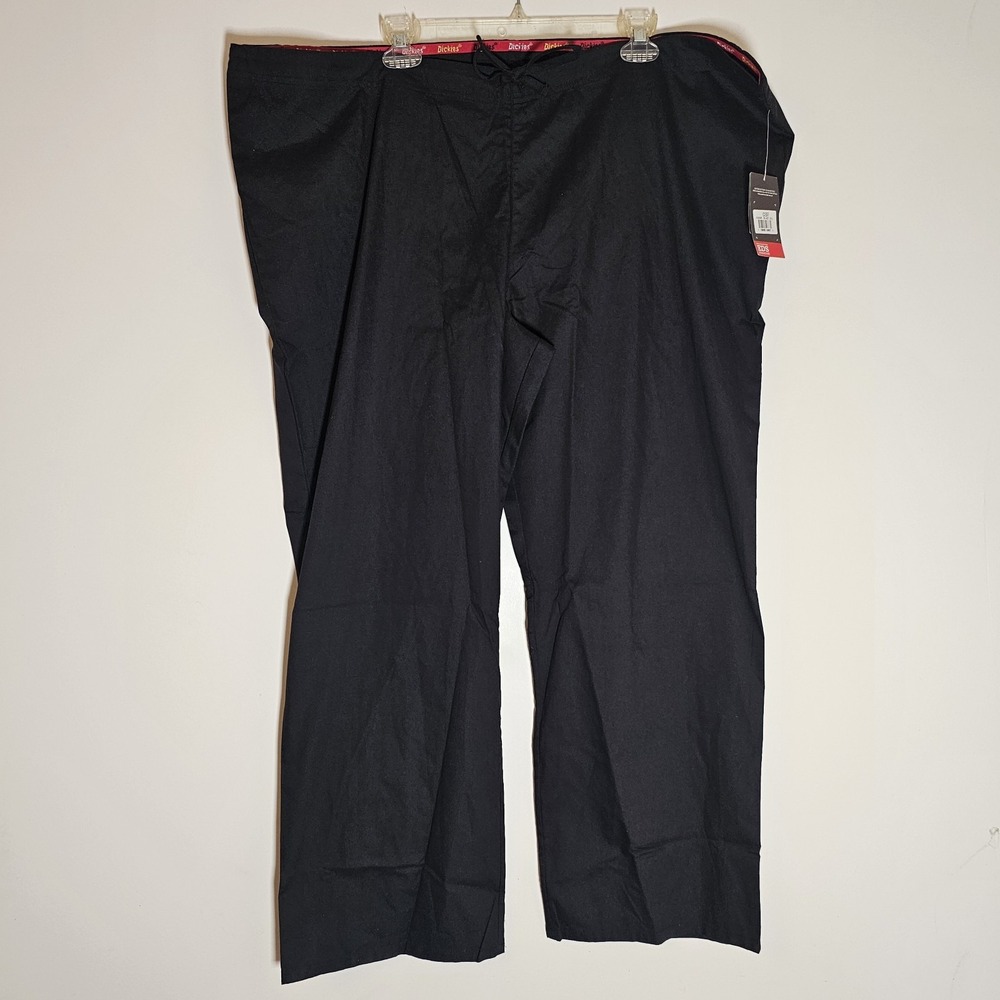 Dickies Scrub Pants Unisex 2XL Black Short Every Day Signature Drawstring Nurse